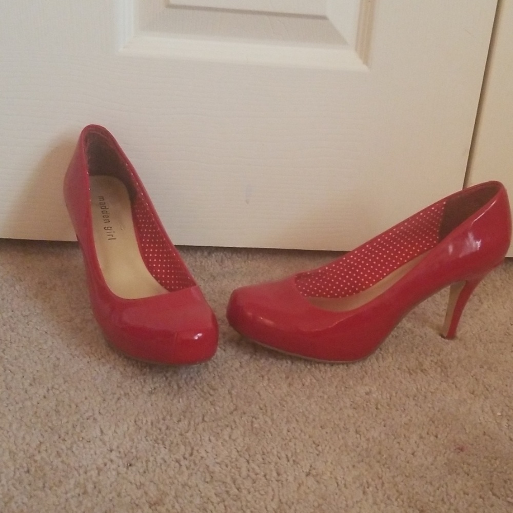 Red madden girl heels